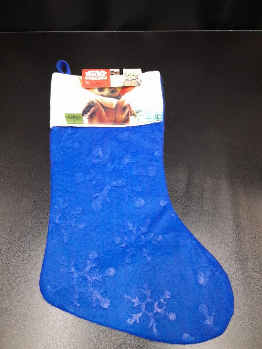 Star Wars Mandalorian Blue Snowflake Stocking Baby Yoda Din Grogu